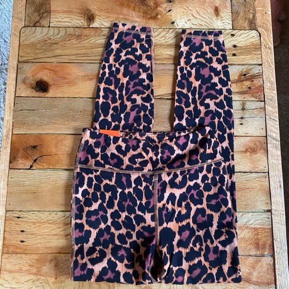 NEW J. Crew Leopard High Rise 7/8 Leggings Animal Print Brown - Picture 4 of 5